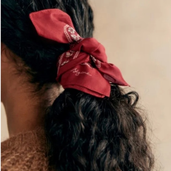 SALE! TODAY ONLY!! Sezane Gaston Scarf - Sara Red NWOT - Picture 6 of 7